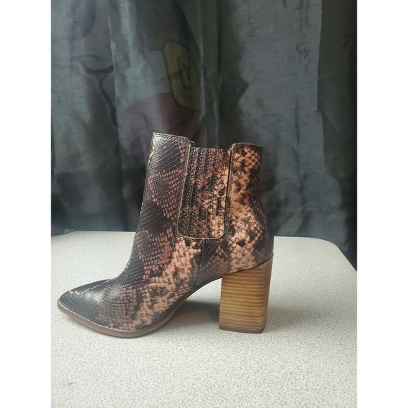 Steve Maden ankle boots brown Snake print sz 9 - Picture 4 of 7